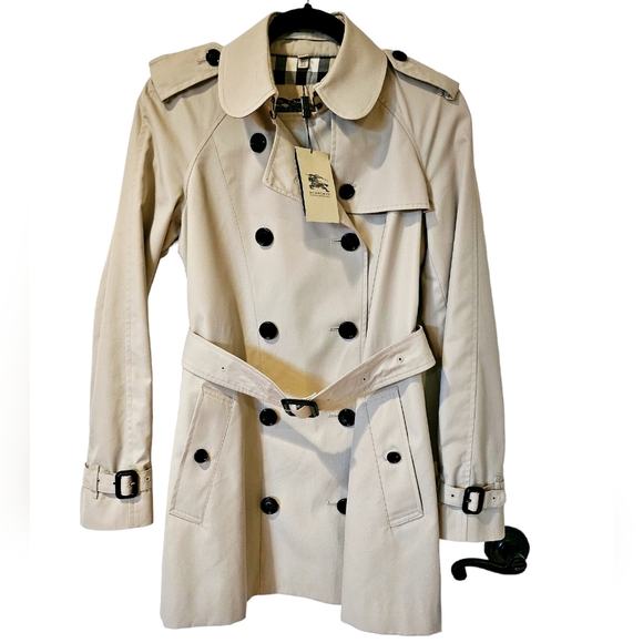 NWT Burberry Logo Fabric Trench US4 - Picture 3 of 16